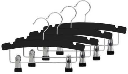 kledinghanger hout met klem 4 stuks