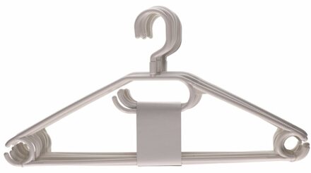 Kledinghangers - 100x stuks - kunststof - wit