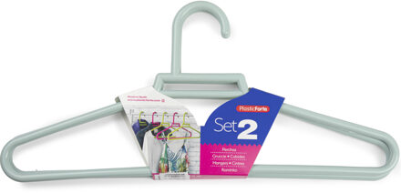 Kledinghangers - 8x - mintgroen - kunststof - 41 cm