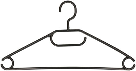 Kledinghangers set - 30x stuks - kunststof - zwart - kledingkast hangers