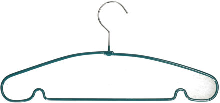 Kledinghangers - set van 10x stuks - metaal - blauw