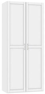 kledingkast 2-deurs - wit - 236x101,9x56,5 cm - Leen Bakker - 236 x 56.5 x 101.9