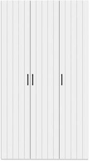 kledingkast 3-deurs - wit - 236x152,2x56,5 cm - Leen Bakker - 236 x 56.5 x 152.2