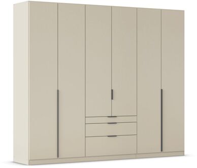 Kledingkast Abbey B270xH229 Champagne, 6 deuren, 3 laden incl, 4 legplanken en 3 roedes