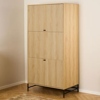 Kledingkast 'Davon' Eikenlook, 200 x 99cm Naturel - 200 x 100 cm