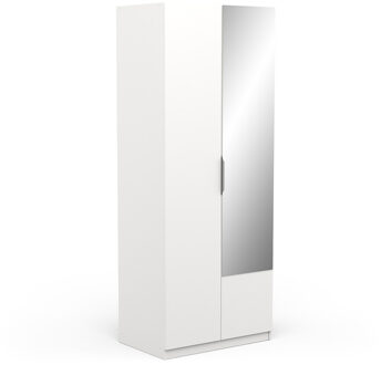 Kledingkast Ghost 2 deuren met spiegel 80x203 cm wit
