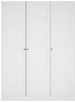 Kledingkast Lynn 3-deurs - 200x147x62 Cm - Spaanplaat - Wit - 61.7x147x200.1 Cm