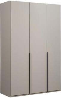 Kledingkast Milaan 3-deurs - Greige - 208x135x58 Cm - Spaanplaat - Beige#Taupe