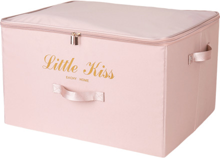 Kledingkast Organisator Kleding Quilt Opbergdoos Organizer Voor Kleding Grote Deksel Kartonnen Dozen Closet Organizer Onderbed Opslag roze / L 45X35X25 cm