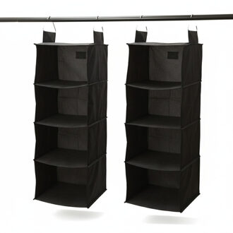 Kledingkast organizer - 2x - 5-vaks organizer - opvouwbaar - 30 x 80 cm