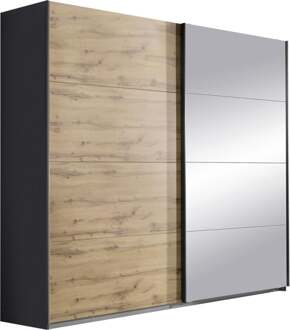 Kledingkast Quadro B181xH210cm Eiken-grijs incl. 2 legplanken en 2 roedes