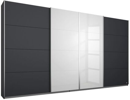 Kledingkast Synco B271xH230cm Grijs metallic incl. 4 legplanken en 4 roedes