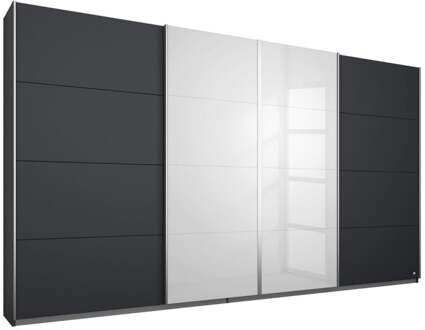 Kledingkast Synco B271xH230cm Grijs metallic incl. 8 legplanken en 4 roedes