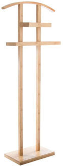 Kledingrek Dressboy - Colbert/jas hanger - staand model - bamboe hout - lichtbruin - 44 x 22 x 113 cm - Kledingrek