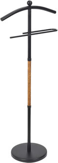 Kledingrek Dressboy - hanger - staand - metaal - zwart - 45 x 109 cm