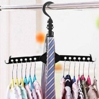 Kledingrek Haak Wasknijpers Magische Hanger Creatieve Draagbare Duurzaam Plastic Zwart Closet Inklapbare Organizer