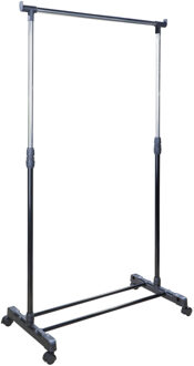 Kledingrek - verstelbaar - verrijdbaar - mobiele kapstok - 100 x 170 cm Zilver