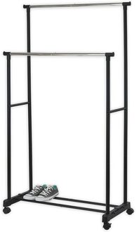 Kledingrek Vloerstaande Kleren Opknoping Opslag Plank Aangepast Hanger Met Wiel Slaapkamer Meubels Wasserij Opslag Rekken Hwc