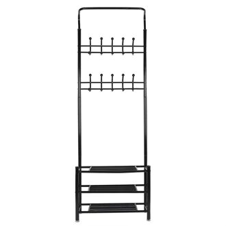 Kledingrek Vloerstaande Kleren Opknoping Opslag Plank Kleerhanger Rekken Thuis Eenvoudige Stijl Slaapkamer Meubels Verwijderbare Hwc zwart