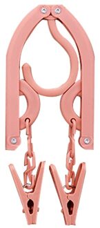 Kleerhanger Met Clip Rekken Draagbare Plastic Display Hangers Jassen Hanger Folding Kleding Organizer rood