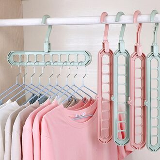 Kleerhanger Organizer Closet Organizer Ruimtebesparend Hanger Multi-Poort Magic Hanger Plastic Sjaal Cabide Hangers Voor Kleding wit