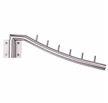 Kleerhanger Rack Wall Mounted Folding Kleding Haak Rvs Organizer met Swing Arm Houder
