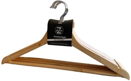 Kleerhangerset hout pak a 6 stuks bruin