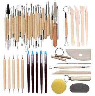 Klei Gereedschap Sculpting Aardewerk Gereedschappen Polymeer Klei Sculptuur Set Voor Aardewerk Modellering, Carving, Keramiek 45stk