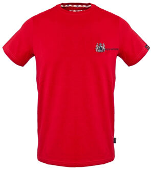 klein Aldis borstlogo rood T-shirt