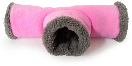 Klein Dier Tunnel Speelgoed Winter Warme Buis Kleine Papegaai Vogelnest Hamster Gerbil Game Kanaal Tee Tunnel (willekeurige kleur)