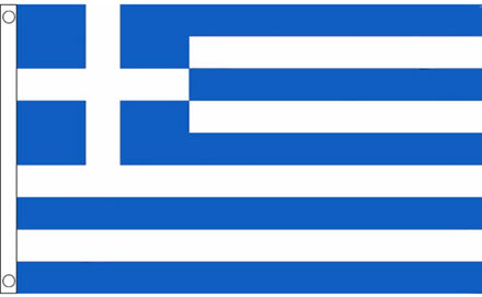 Klein formaat supporters landen vlag Griekenland - 60 x 90 cm - Landen feestartikelen - polyester