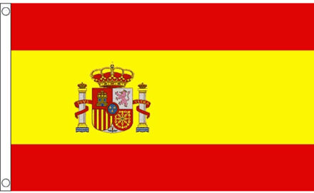 Klein formaat supporters landen vlag Spanje - 60 x 90 cm - Landen feestartikelen - polyester Multi