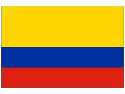 Klein formaat vlag Colombia - 60 x 90 cm - met ophangringen - Landen - Versiering