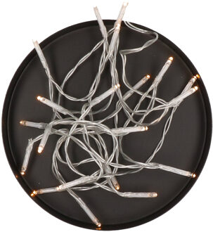 Klein lichtsnoer clusterverlichting op batterijen - 3x - geel - 200 cm - met timer - voor binnen