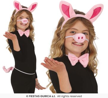 Klein Varkentje Verkleedset 4-delig Roze