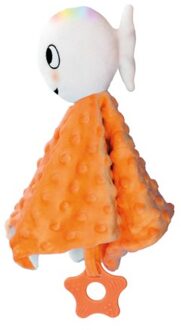 Klein Wit Visje Knuffeldoekje (Blauw)