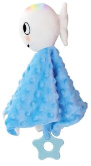 Klein Wit Visje Knuffeldoekje (Oranje)