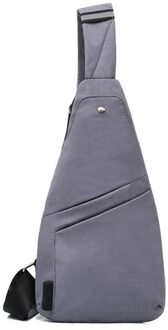 Kleine Anti-Diefstal Rugzak Sling Een Schouder Sport Tas Waterdichte Reizen Kleine Borst Zak Slim Mini Crossbody Bag grijs