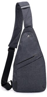 Kleine Anti-Diefstal Rugzak Sling Een Schouder Sport Tas Waterdichte Reizen Kleine Borst Zak Slim Mini Crossbody Bag zwart