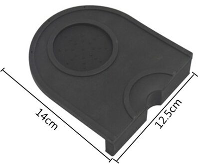 Kleine Barista Koffie Stampers Anti-Slip Mat Espresso Latte Art Pen Aanstampen Houder Pad Coffeeware Koffie Grind Zachte Siliconen mat S zwart