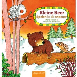 Kleine Beer. Spelen in de sneeuw