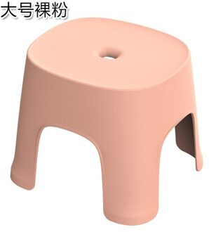 Kleine Bench Antislip Salontafel Plastic Eenvoudige Kruk Volwassen Verdikte Kinderen Kruk Voor Schoenen Lage Kruk roze