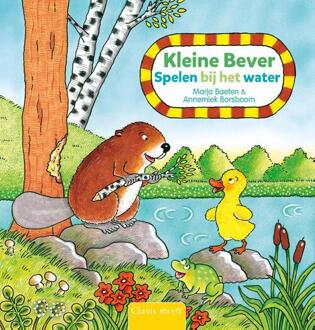 Kleine bever, spelen bij het water. 2+