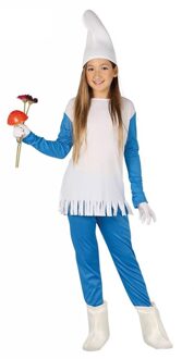 Kleine blauwe kabouter kostuum voor meisjes - 122/134 (7-9 jaar) - Kinderkostuums