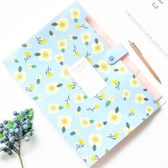 Kleine Bloemen A4 Bestand Tas Organizer Data Boek Document Grote Capaciteit Bestand Pouch Bill Map Houder Portfolio Office Briefpapier groen