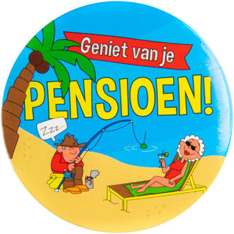 Kleine Cartoon Button - Pensioen Multikleur - Print