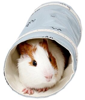 Kleine Cavia Hamster Speelgoed Buizen Tunnels Lente Hamsterkooi Huis Single Channel Chinchilla Hamster Tunnel Warm Speelgoed blauw 1 manier