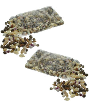 Kleine decoratie schelpen/schelpjes - zak van 2x kilo - mix kleuren - 1 a 4 cm