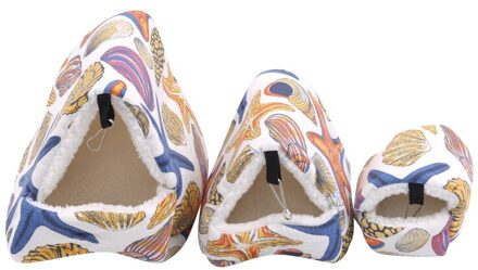 Kleine Dier Huisdieren Kooien Winter Lente Hamster Cavia Eekhoorn Warm Houden Nest Zachte Comfortabele Sleepping Bed Hangmat oceaan ster / M 14 12cm