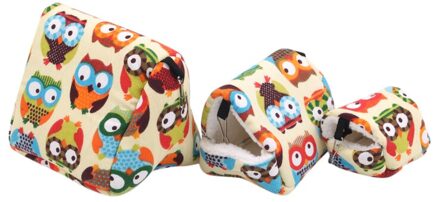 Kleine Dier Huisdieren Kooien Winter Lente Hamster Cavia Eekhoorn Warm Houden Nest Zachte Comfortabele Sleepping Bed Hangmat Owl / L 17 15cm